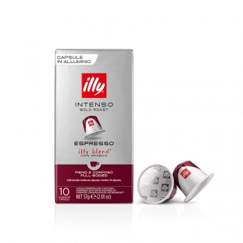 Cápsulas compatibles Illy nespresso INTENSO. 10 u. (Aluminio)