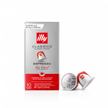 Cápsulas compatibles Illy nespresso Classico. 10 u. (Aluminio)