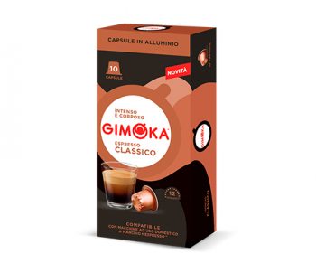 Cápsulas Aluminio - Compatible Para Nespresso Gimoka- Cápsulas Aluminio - 10 Cápsulas - Sabor CLASSICO - Resistencia 12