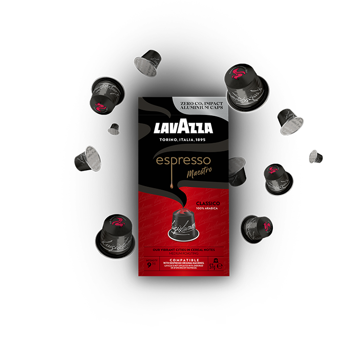 Cápsulas compatibles Lavazza nespresso Espresso Classico. - Intensidad 9 - 10 u (Aluminio)