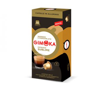 Cápsulas Aluminio -Compatible Para Nespresso Gimoka- 10 Cápsulas - Sabor SUBLIME - Resistencia 9